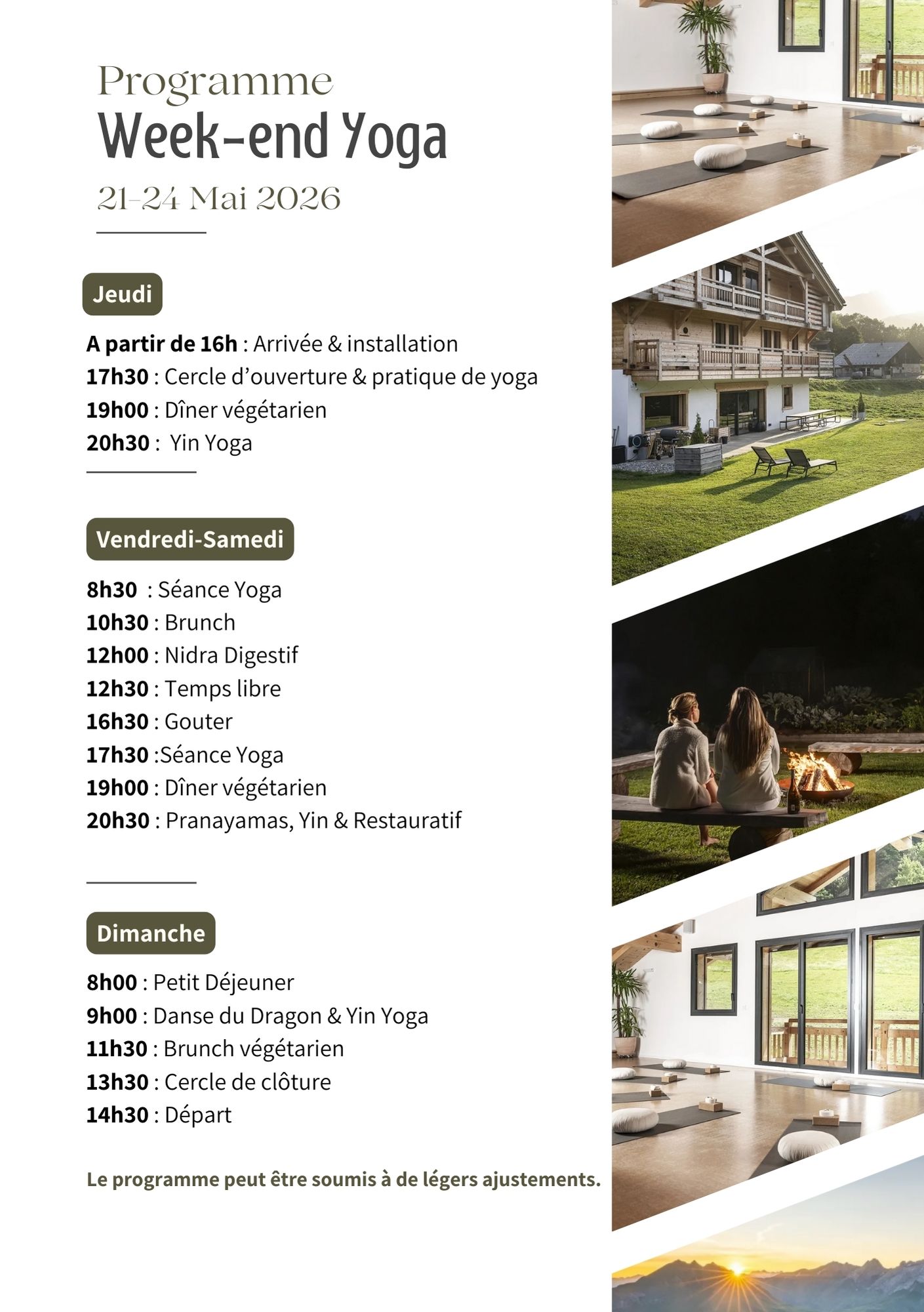 retraite bliss yoga grand bornand